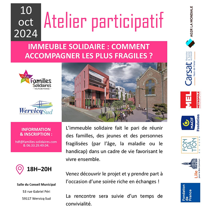 Atelier participatif – Immeuble solidaire : Comment accompagner les plus fragiles ?